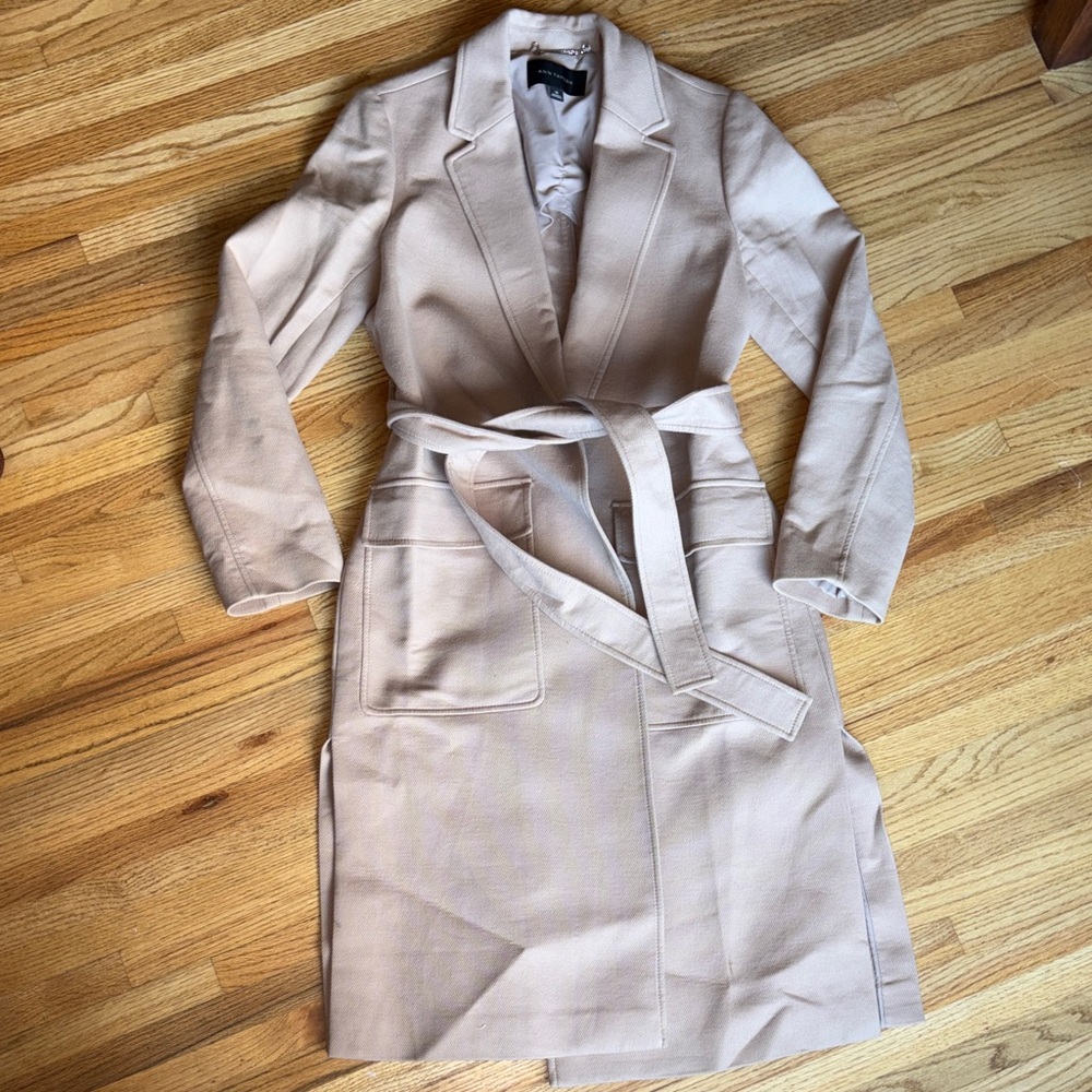 Ann Taylor medium tan trench coat